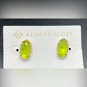 Kendra Scott light lime green earrings